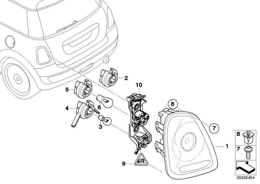 Diagram Rear light for your MINI