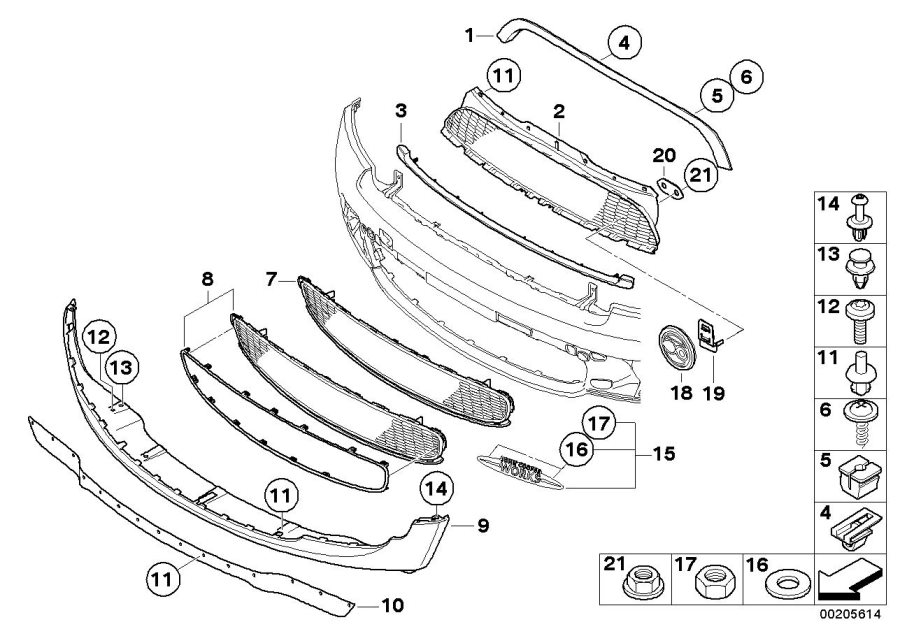 Diagram Trim, decor elements, front for your MINI