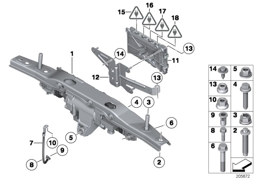 Diagram Actuator for HSR/mounting parts/ECU for your 2015 BMW X3   