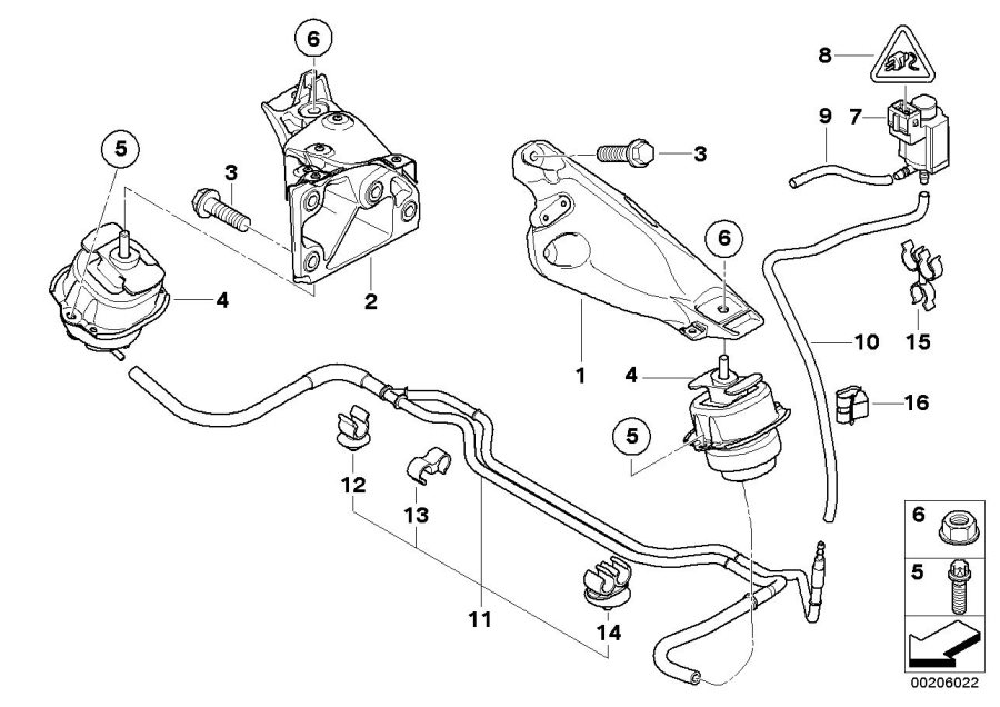 Diagram Engine Suspension for your 2013 BMW