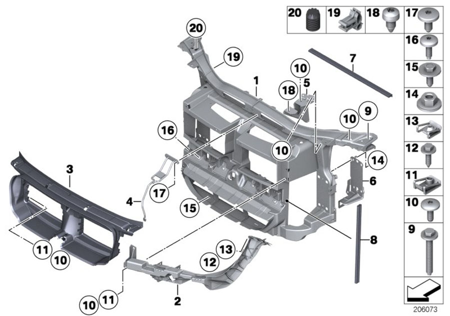 Diagram FRONT PANEL for your 2013 BMW X1   