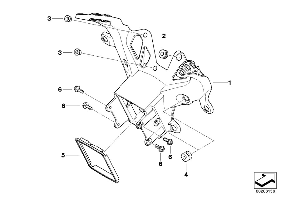 Diagram Front panel carrier for your 2013 BMW R1200GS Adventure   