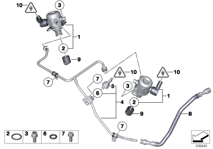 Diagram High-pressure PUMP/TUBING for your 2011 BMW Z4   