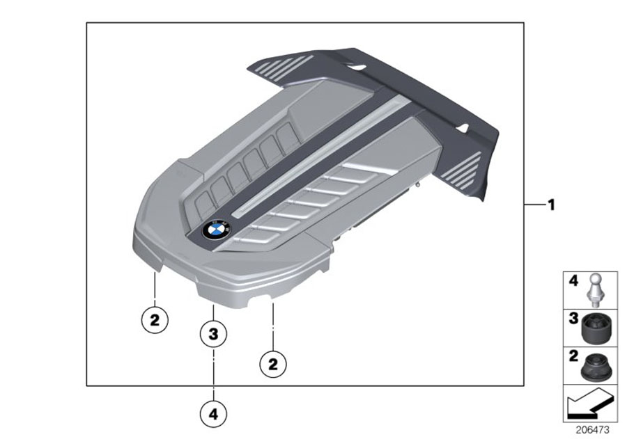 Diagram Sound protection cap for your BMW