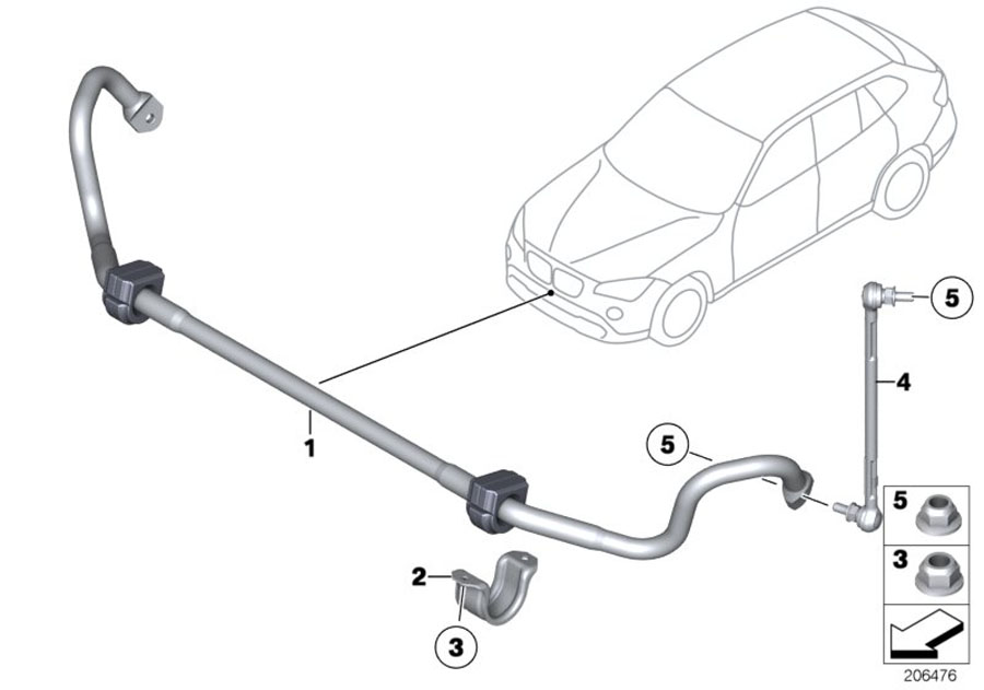 Diagram Stabilizer, front for your BMW M6  