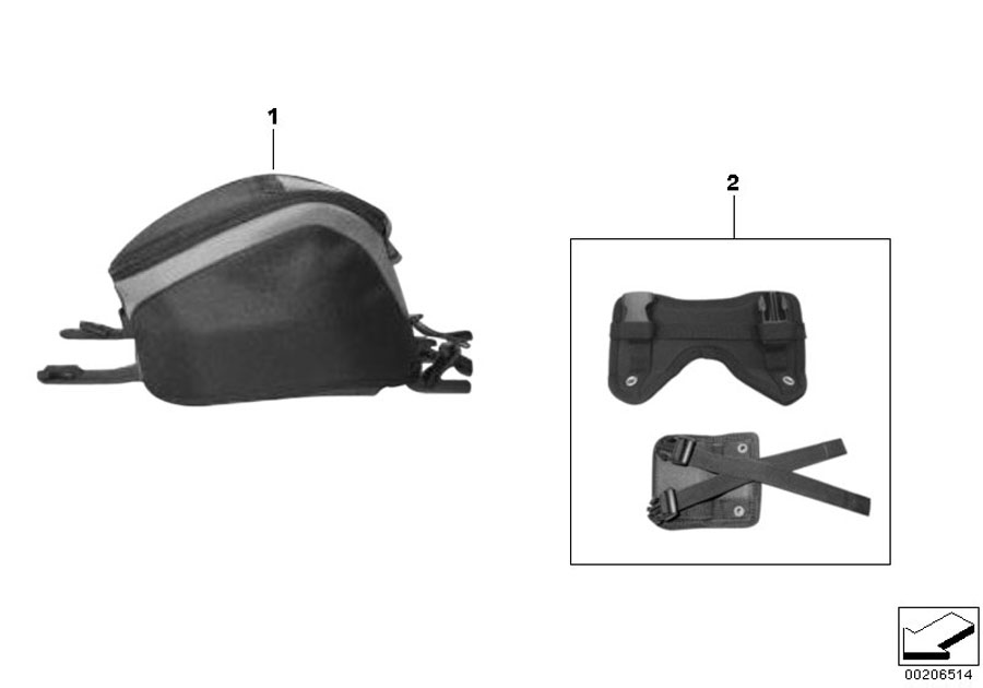 Diagram Tank pack K71/73 for your 2013 BMW F800ST   