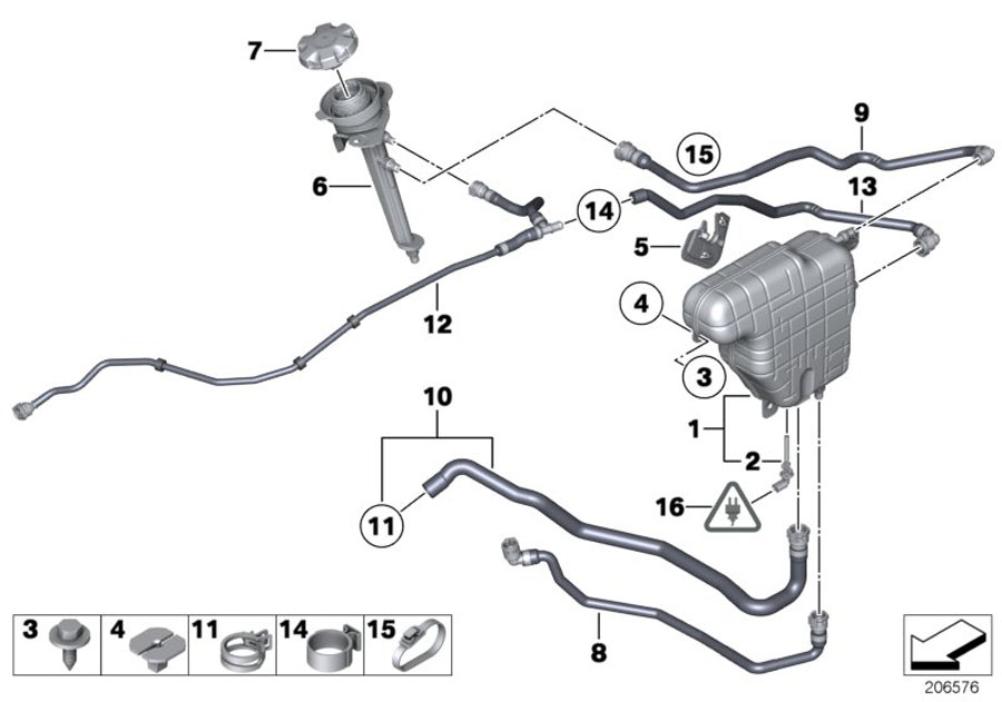 Diagram Expansion TANK/TUBING for your 2023 BMW X1   