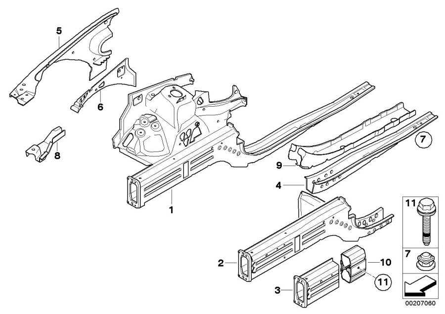 Diagram WHEELHOUSE/ENGINE support for your 2018 BMW X2 28iX  