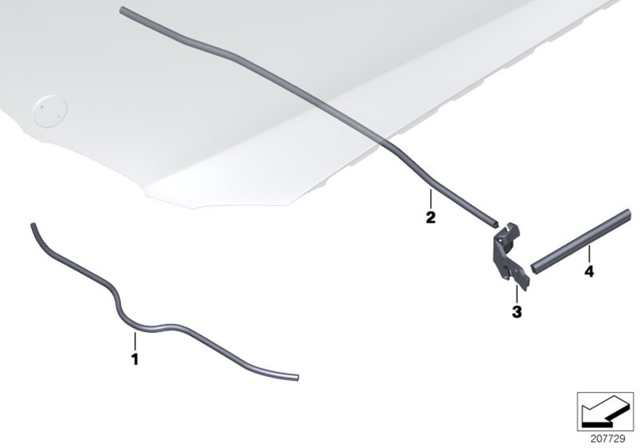 Diagram Hood seals for your 2018 BMW M6   