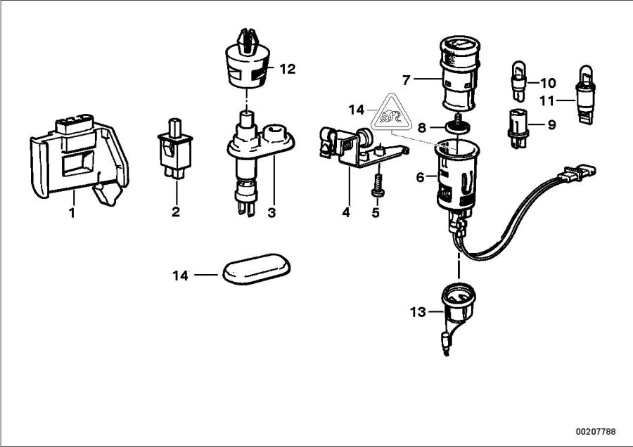 Diagram Various switches for your 1996 BMW M3   