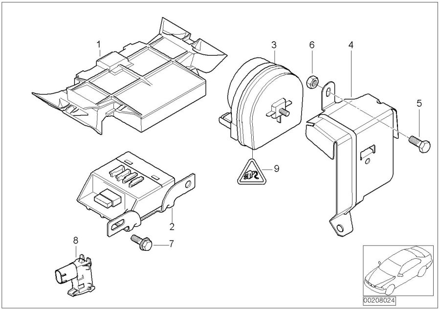 Diagram THEFT ALARM WITH RADIO BURGLAR ALARM for your MINI