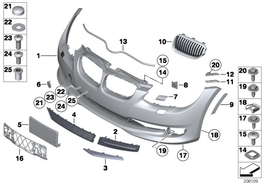 Diagram Trim cover, front for your 2017 BMW 540i   