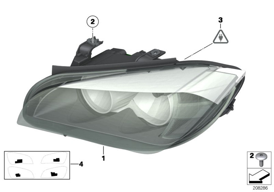Diagram Headlight for your 2023 BMW X1   