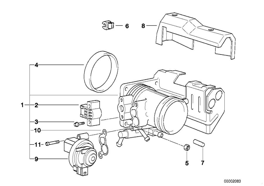 Diagram Throttle Housing Assy for your 2019 BMW 750i   
