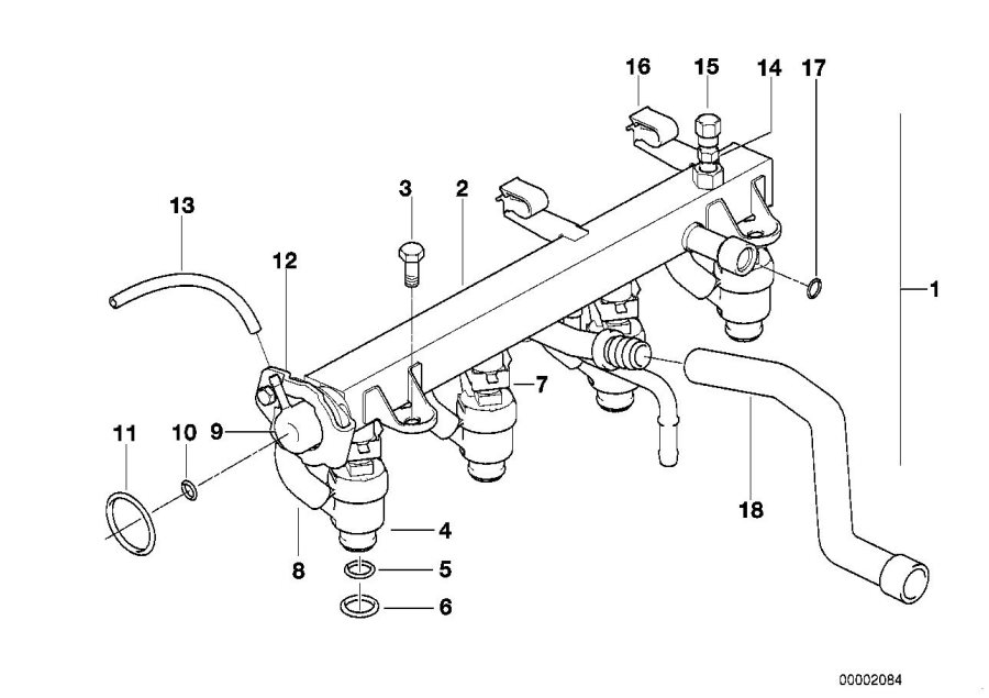 Diagram Fuel injection SYSTEM/INJECTION valve for your 2016 BMW 535i   