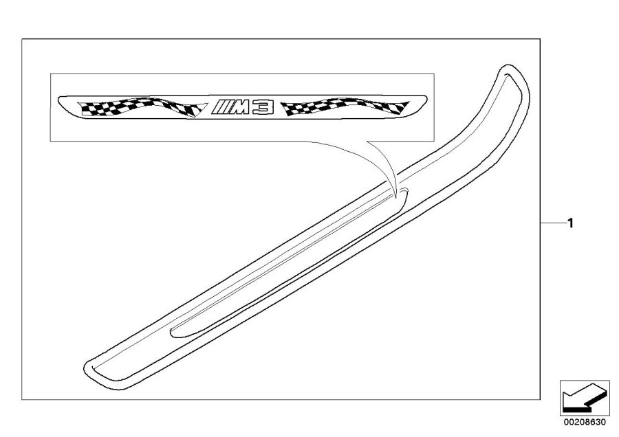 Diagram Individual trim panel, door sill, KA 335 for your BMW