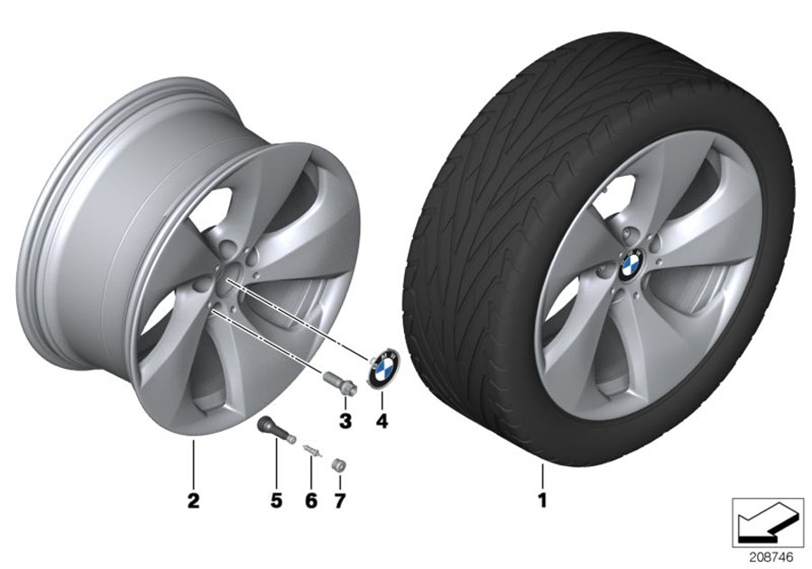 Diagram BMW LA wheel Streamline 297 for your BMW