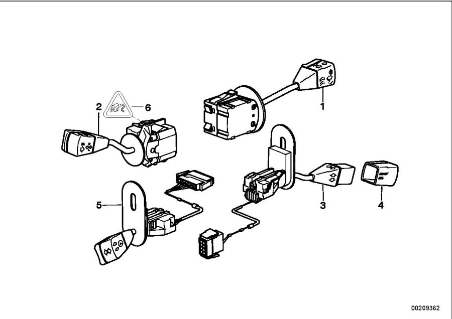 Diagram Steering column switch for your BMW