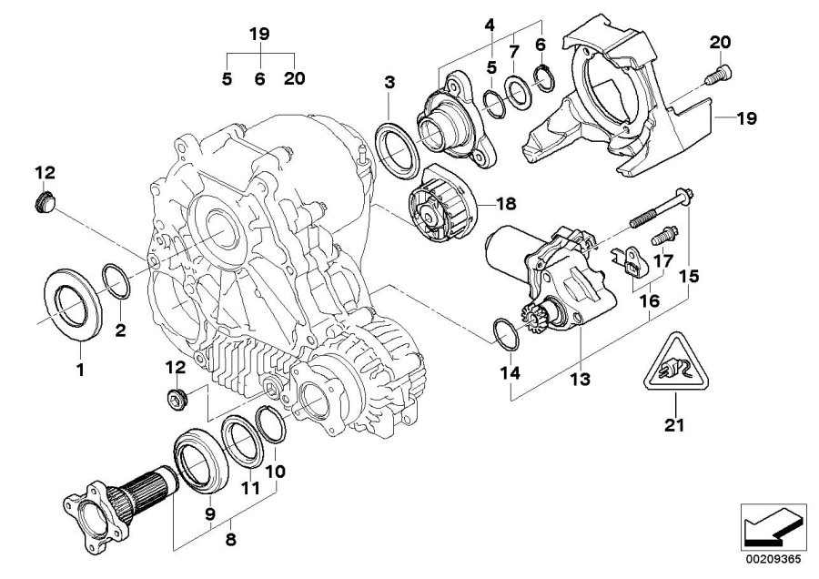 Diagram Single parts F transfer case atc 300 for your BMW