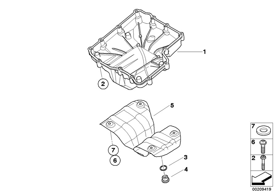 Diagram Oil Pan for your 2015 BMW HP4   