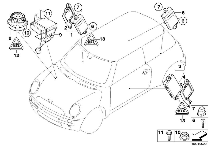 Diagram Alarm systems for your MINI