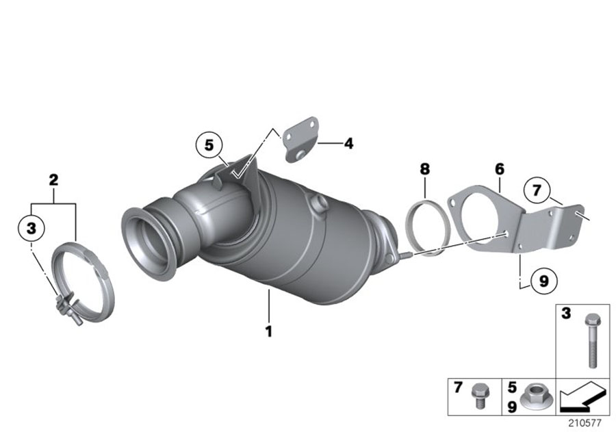 Diagram Engine-side catalytic converter for your 2003 BMW M3   