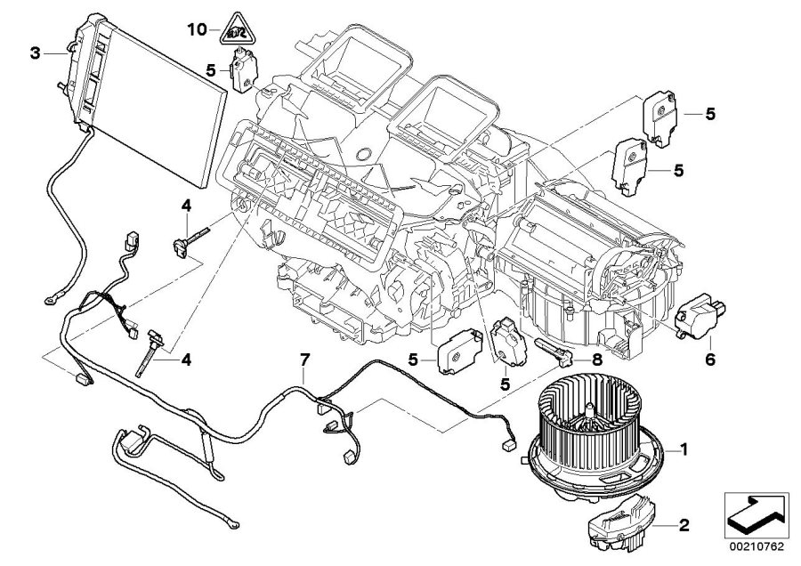 Diagram Electric parts for ac unit for your BMW