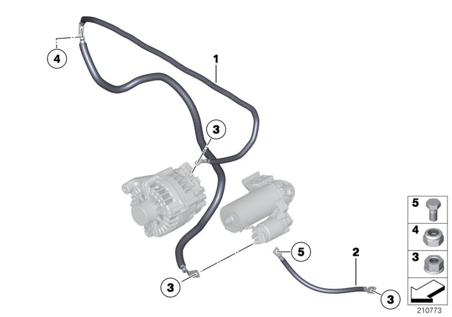 Diagram Cable starter for your 1995 BMW