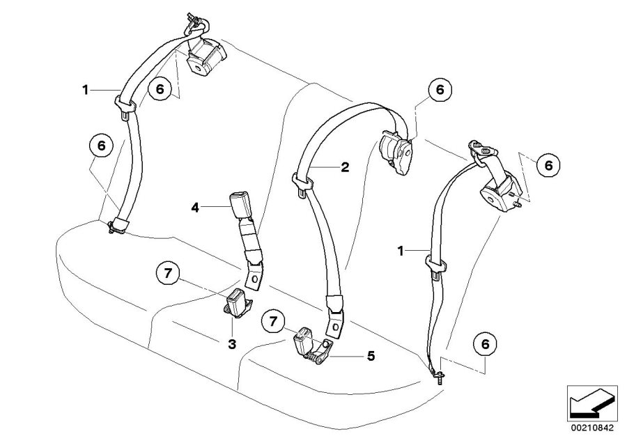 Diagram Safety belt rear for your 2023 BMW X3  30eX 