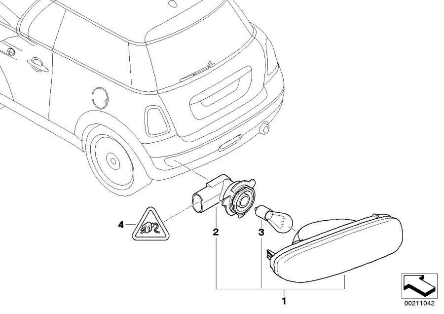 Diagram Rear fog light for your MINI