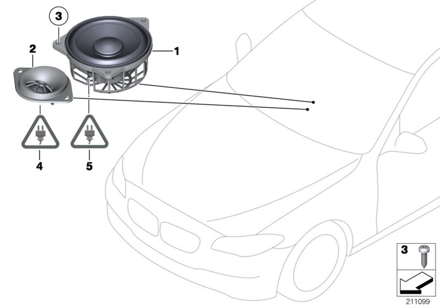 Diagram Single parts, Top/HiFi instrument panel for your BMW