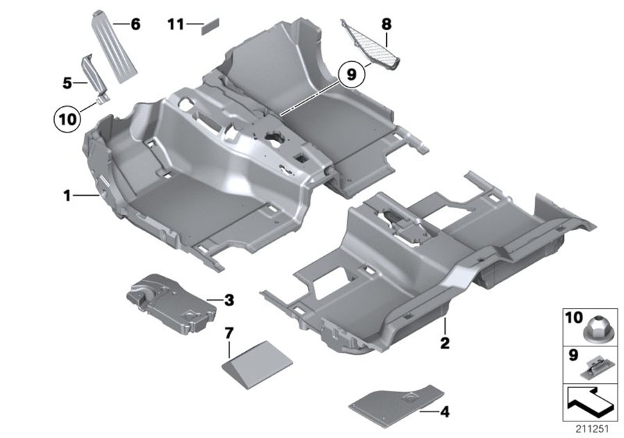 Diagram Floor covering for your BMW