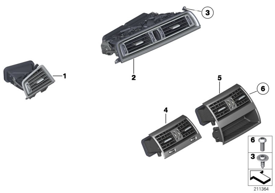 Diagram Fresh air grille for your 2015 BMW M235i   