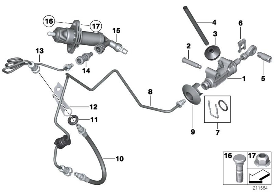 Diagram CLUTCH CONTROL for your 1995 BMW