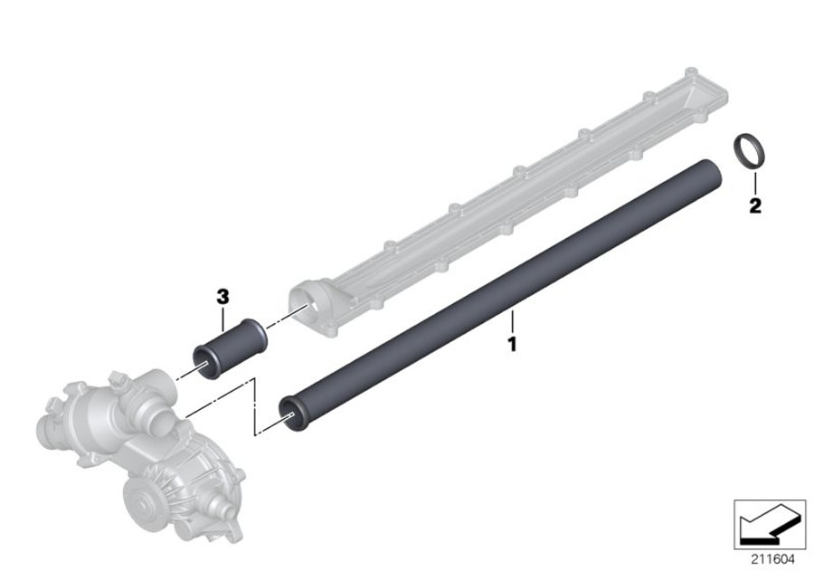 Diagram COOLING SYSTEM PIPE for your BMW