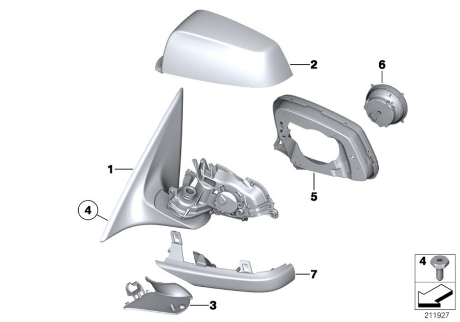 Diagram Exterior mirror (S430A) for your BMW