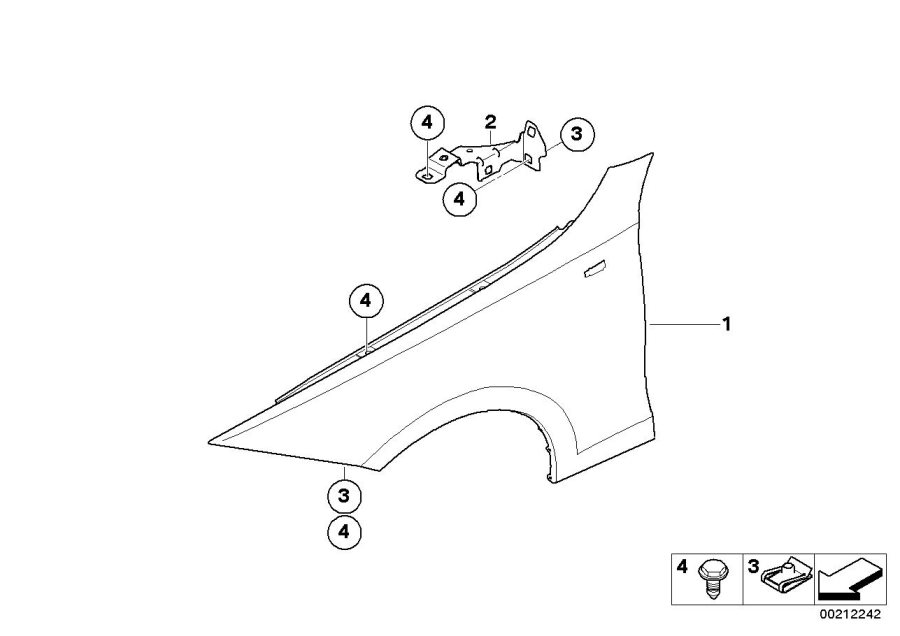 Diagram Front side panel for your 2009 BMW M6   