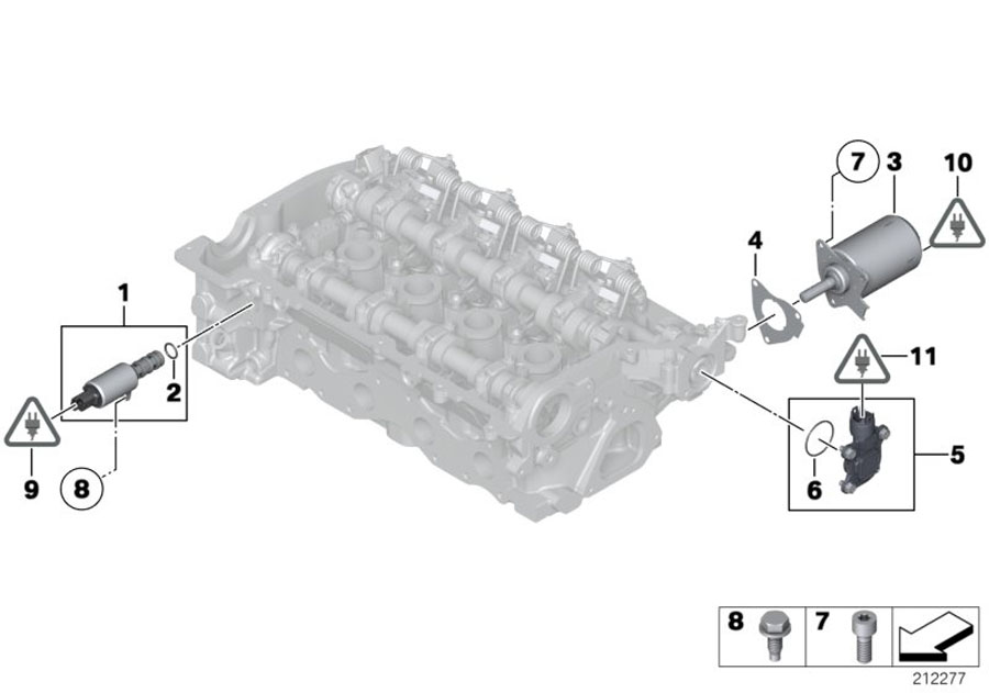 Diagram Cylinder head, electr. add-on parts for your MINI Convertible  