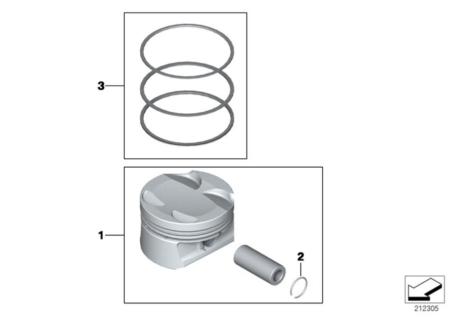 Diagram Crankshaft-Pistons for your MINI