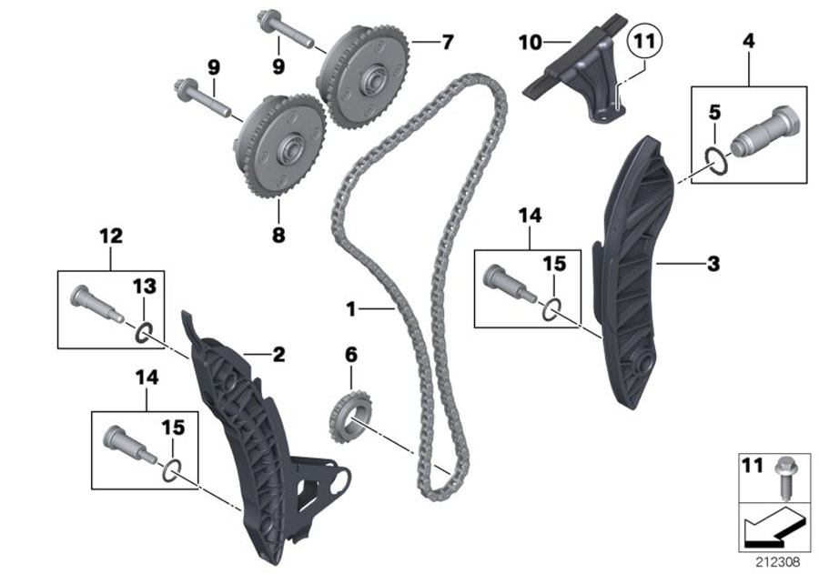 Diagram Timing and valve train-timing chain for your 2020 MINI Hardtop   