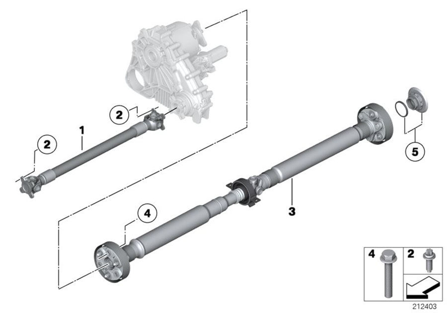 Diagram 4-WHEEL drive SHAFT/INSERT nut for your BMW