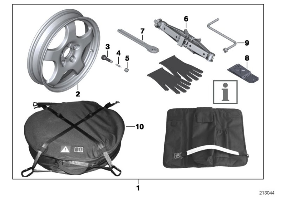 Diagram Spare tire system for your 2013 BMW