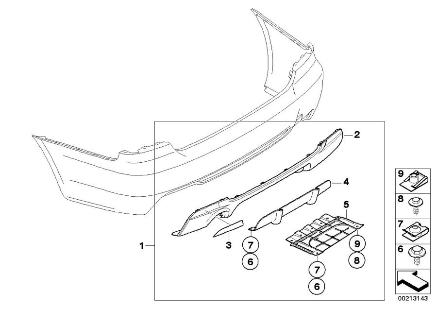 Diagram Retrofit "Sport" diffusor for your BMW