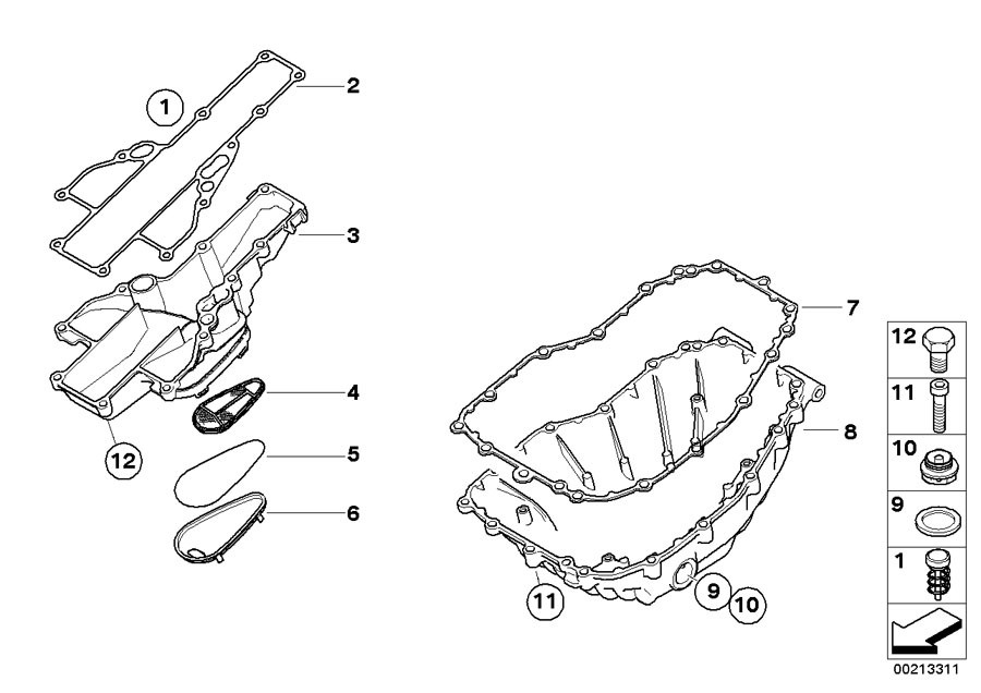 Diagram Oil Pan for your 2010 BMW R1200RT   