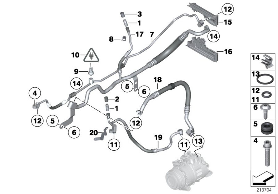 Diagram Coolant lines for your BMW