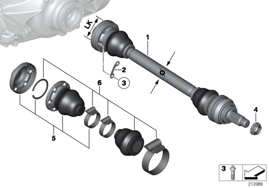 Diagram Output shaft for your 2013 BMW