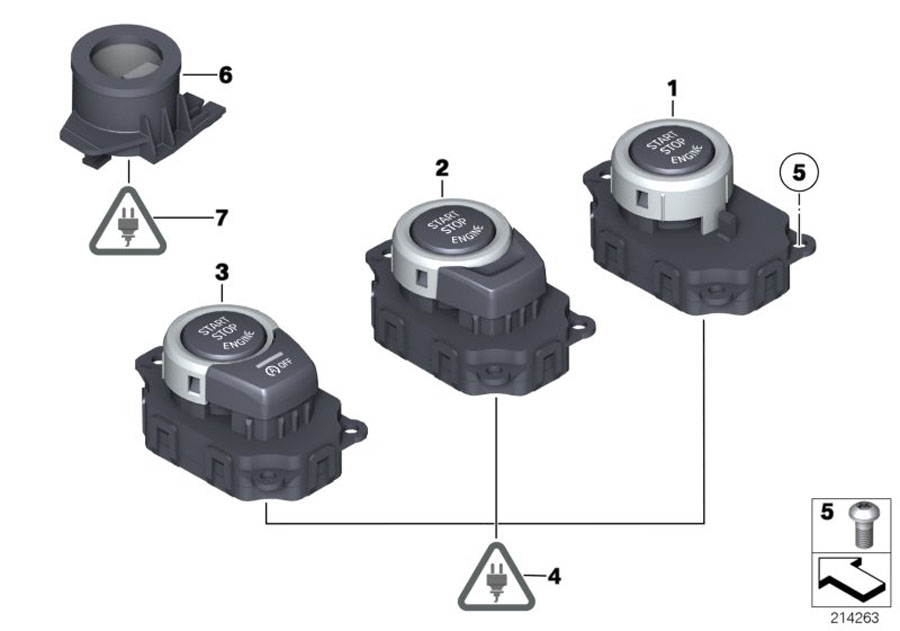 Diagram Switch, Start/Stop, emergency start coil for your BMW