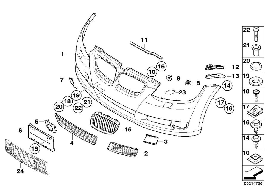 Diagram Trim cover, front for your 2014 BMW 435i   