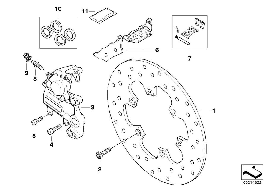 Diagram REAR WHEEL BRAKE for your 2003 BMW F650GS Dakar   