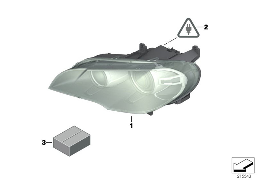 Diagram Headlight for your 2004 BMW 645Ci   